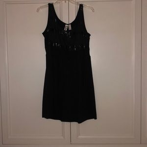 L8ter black dress with black sequins on top